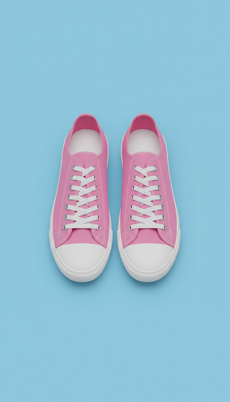 Bubblegum Pink Canvas Sneakers